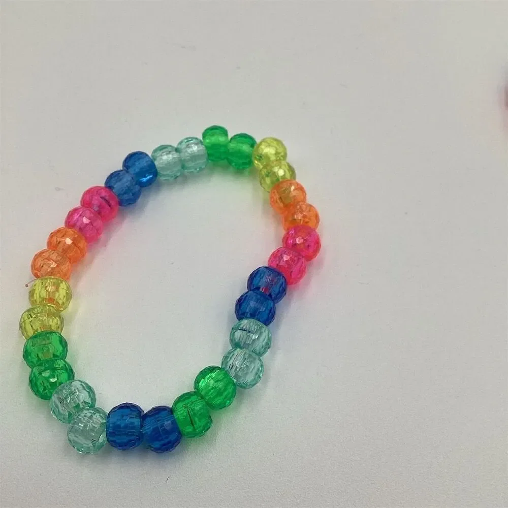 Multicolor Beaded Stretchable Bracelet Set 7.4 Inch‎ Casual